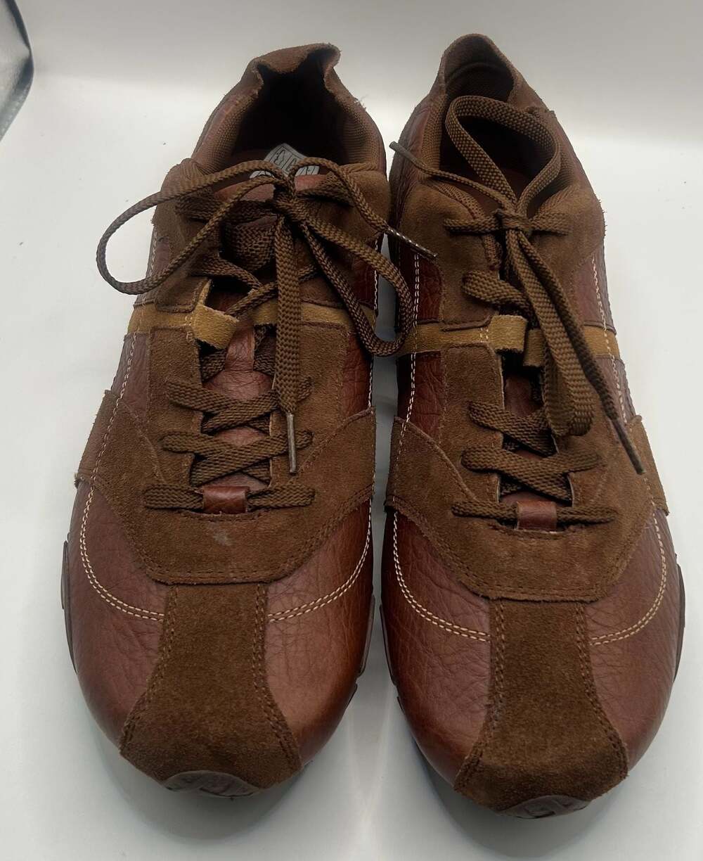 Diesel Hugo Leather Suede Sneakers Brown Size 13